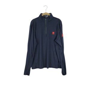 Greyson Quarter Zip Mock Neck Long Sleeve Shirt Black UMCC Mens Size Medium